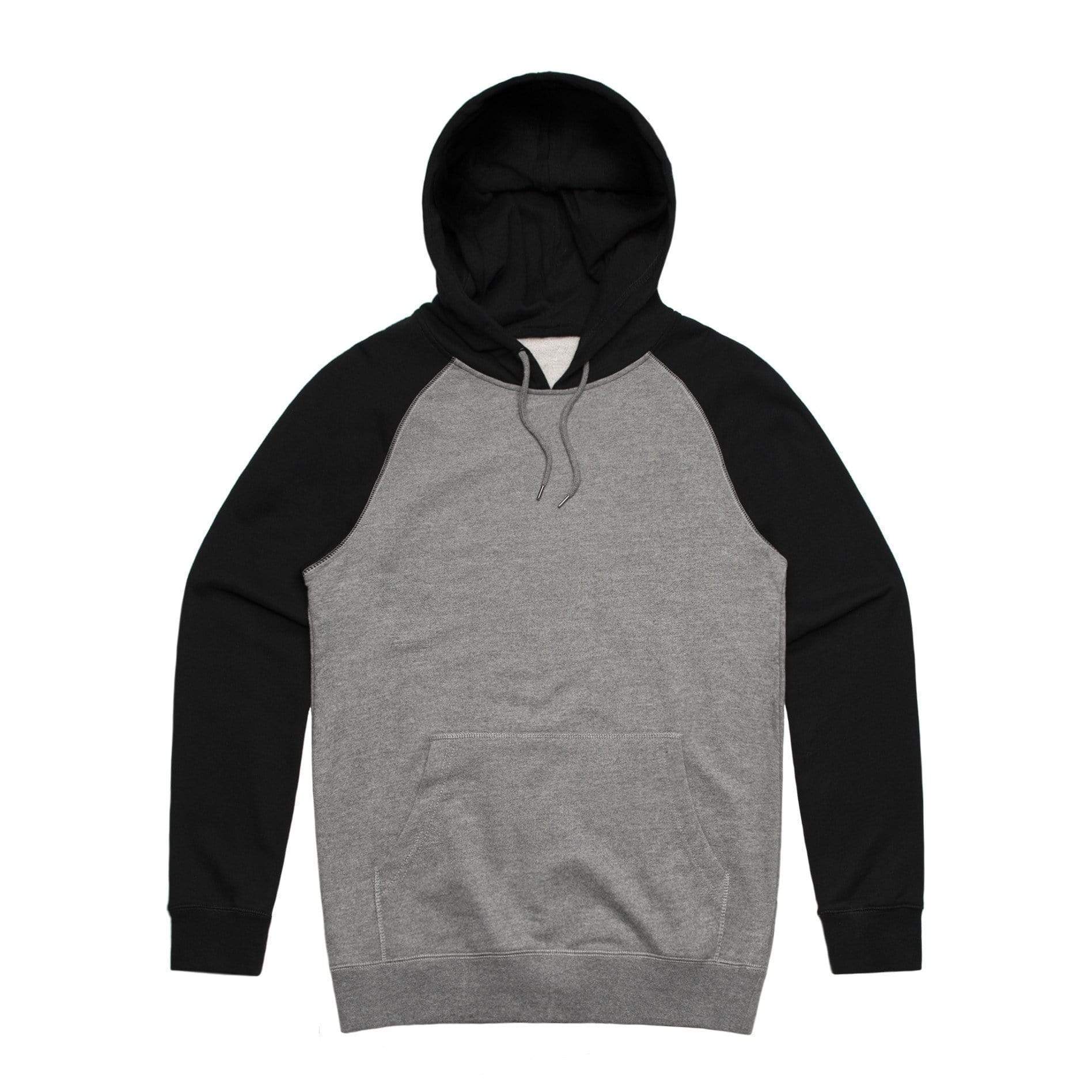 As Colour Men's case hoodie 5205 Casual Wear As Colour STEEL MARLE/BLACK XSM 